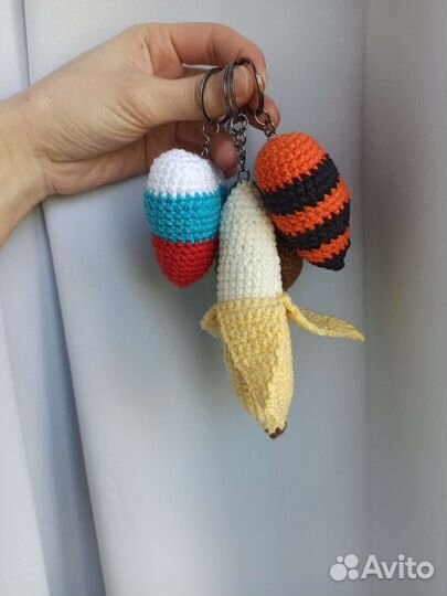 Брелоки сердце флаг России и другие