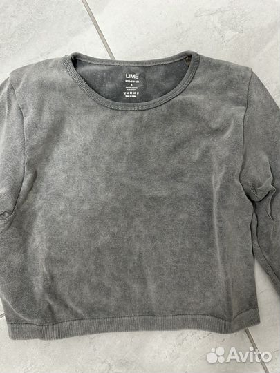 Укороченная кофта с длинными рукавами lime