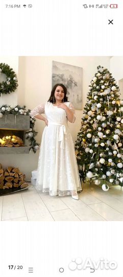 Свадебное платье большого размера бу