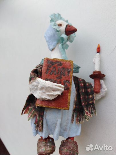 Ватная игрушка гусыня