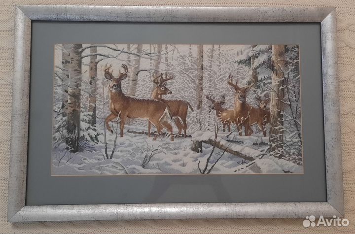 Готовая вышивка крестом в раме