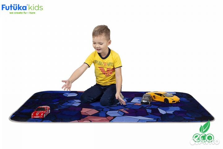 Плюшевый коврик в детскую 120х160 см новый