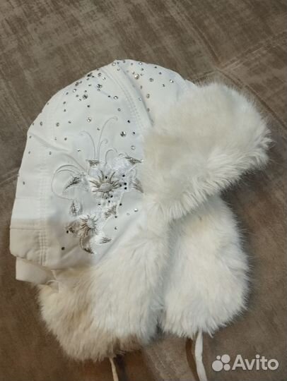 Шапка ушанка для девочки 52-54 размер