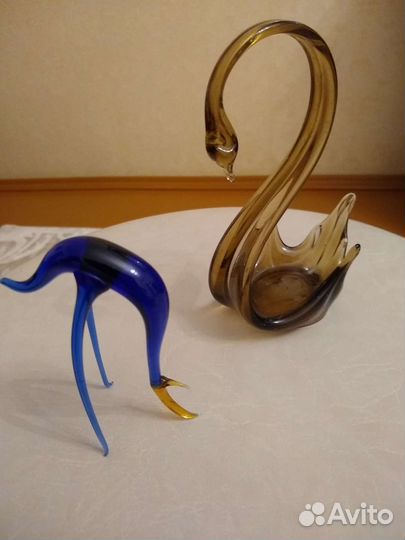 Стеклянные фигурки животных