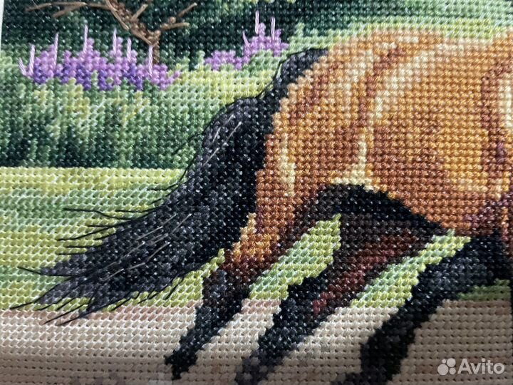 Картина вышивка крестом Лошади