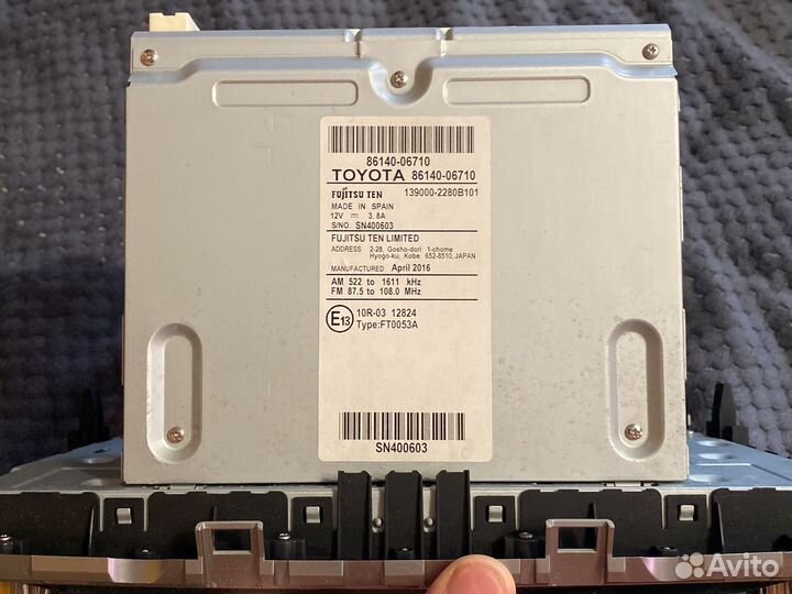 Штатная магнитола на toyota camry 55