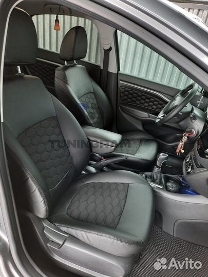 Обивка сидений на Весту экокожа