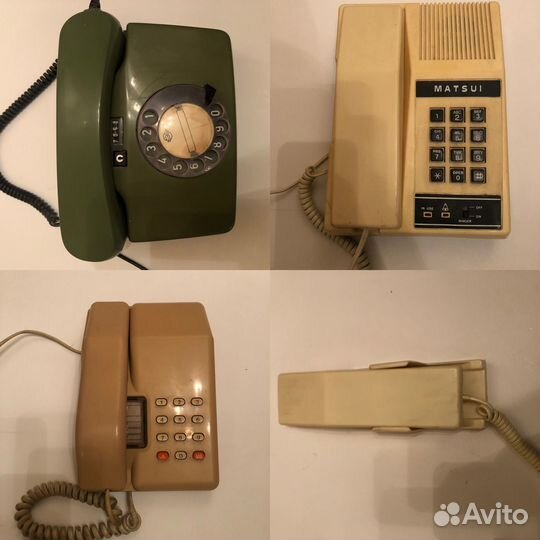 Старый телефон дисковый кнопочный СССР