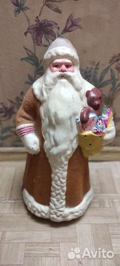 Дед мороз СССР бархат папье-маше