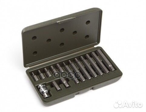 Набор вставок 6-гранных 15 предм 4-5-6-7-8-10