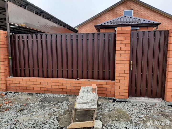 Монтаж откатных ворот