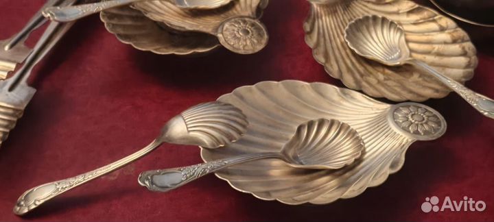 Икорница, кокильница, мельхиор СССР