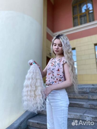 Волосы для наращивания натуральные длина 75