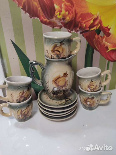 Сервиз кофейный глина