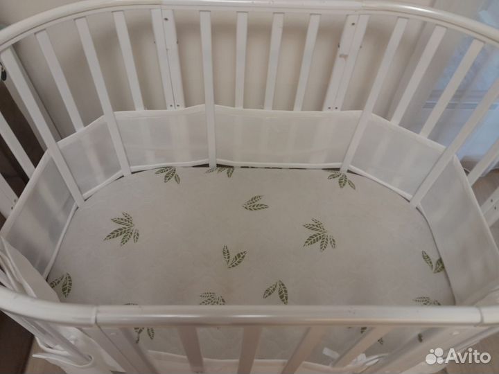 Детская кроватка трансформер (овальная/круглая)