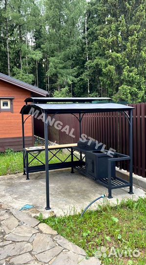 Мангал с крышей