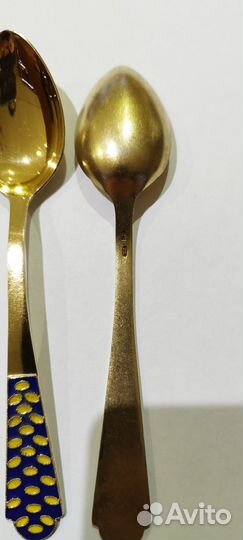 Ложки СССР 916 с эмалью