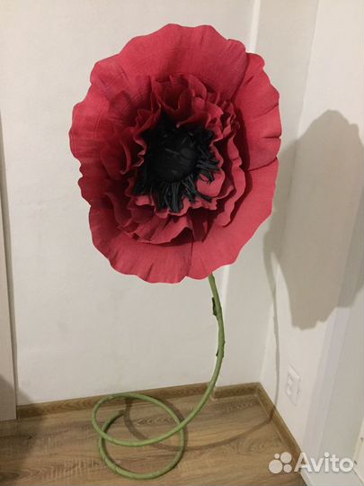 Цветок из гофрированной бумаги