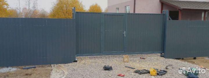 Откатные ворота с монтажом 5,1*2