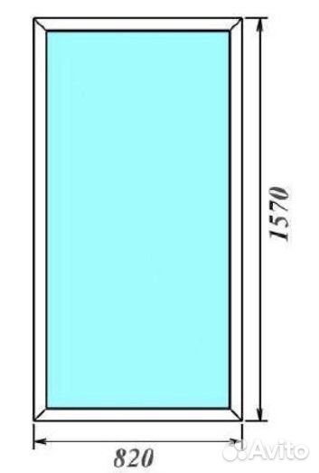 Пластиковое окно 1570х820