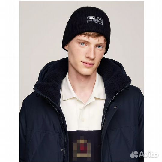 Шапка из шерсти Tommy Hilfiger оригинал