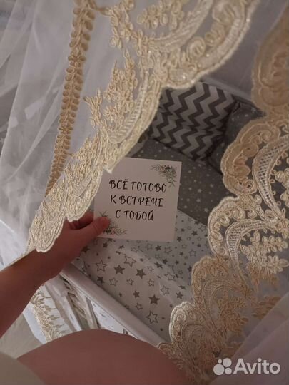 Бортики подушки в кроватку детскую с одеялом