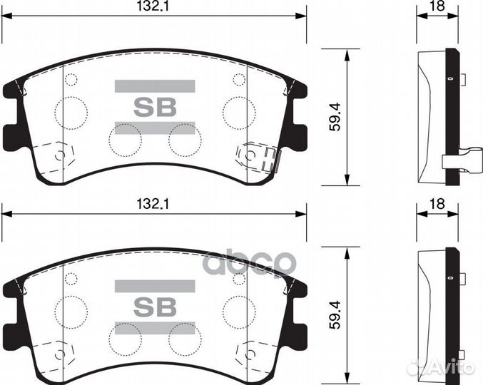 Колодки тормозные дисковые SP1518 Sangsin brake