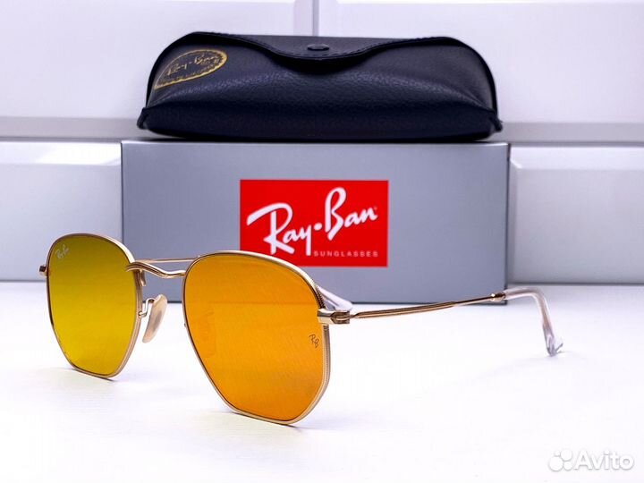 Очки Ray Ban 3548 N Hexagonal Оранжевый Зеркальный