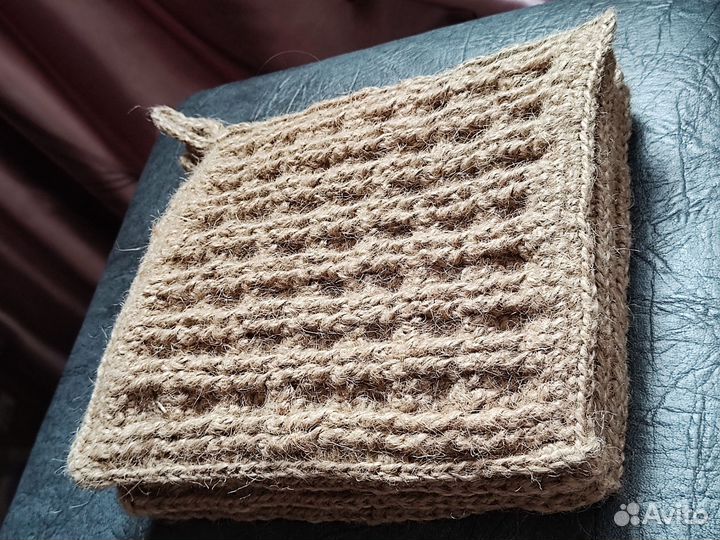 Прихватка-подставка под горячее, джут