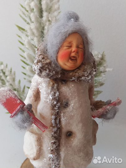 Ватная игрушка на елку