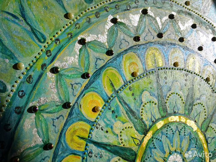 Интерьерная картина Мандала с блеском и стразами