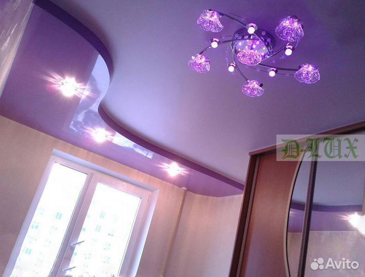 Натяжные потолки глянцевые