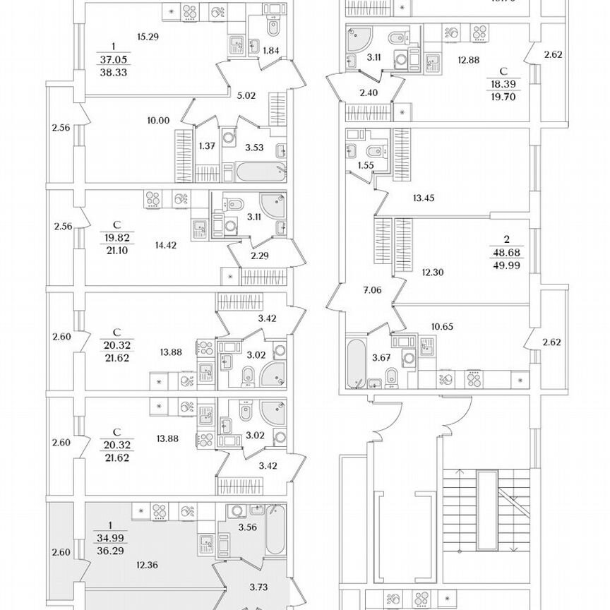 1-к. квартира, 36,3 м², 4/9 эт.