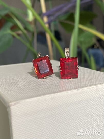 Серьги серебро 875 СССР