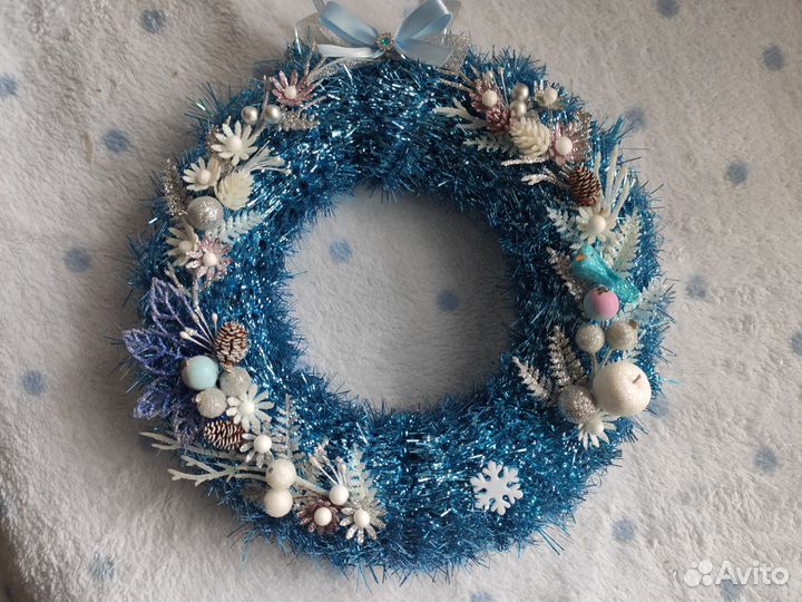 Новогоднее украшение. Венок 25 см