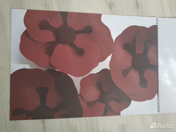 Постеры, бумажный цветок, рамка,Икея