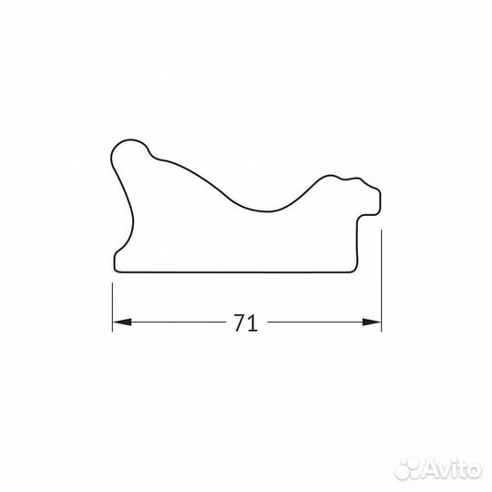 Зеркало Evoform Octagon BY 7287 63x83 черное дере