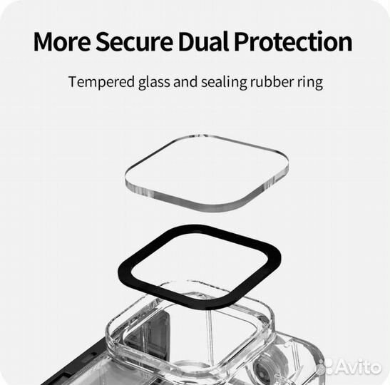 Аквабокс Telesin для камер GoPro 9,10,11 black