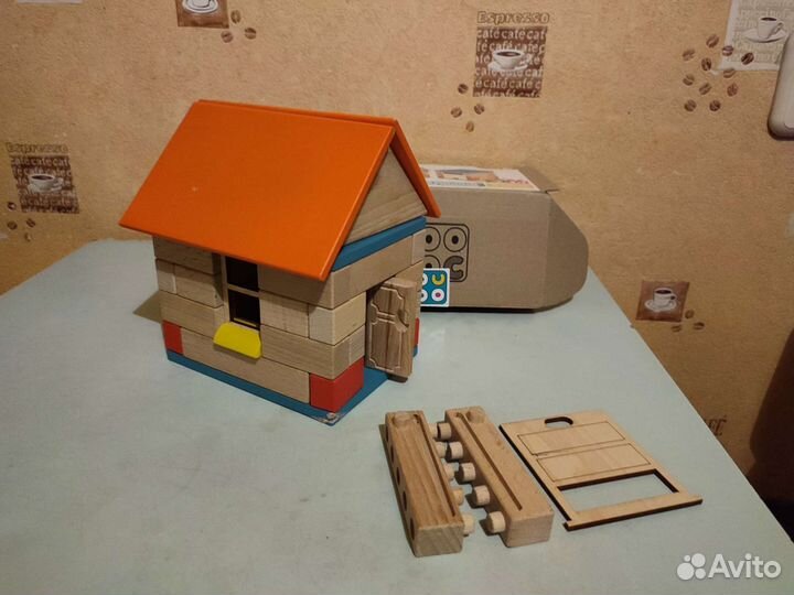 Деревянный конструктор дом + гараж