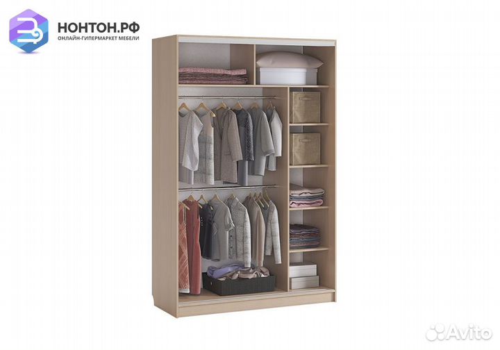 Шкаф-купе Гранд 1-600 птицы дуб млечный