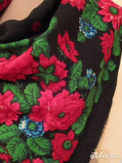 Платок шерстяной, пп-винтаж