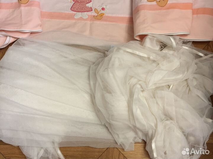 Бортики и Балдахин в кроватку Феретти feretti