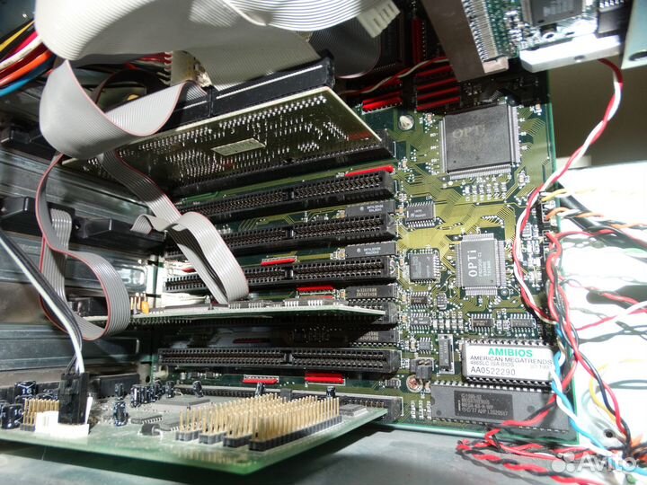 Ретро компьютер на AMD 386SX в сборе, с монитором