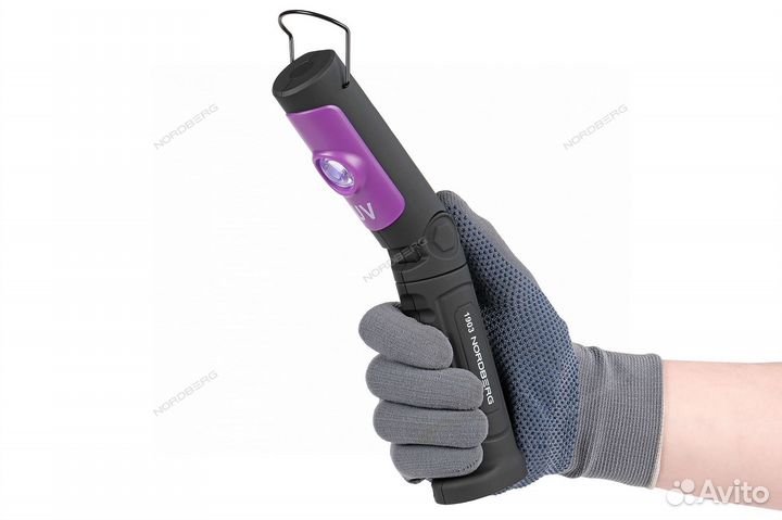 Фонарь светодиодный уф, аккум, 3,6 В nordberg 1903