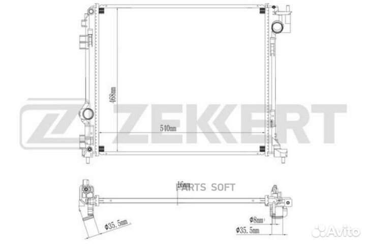 Радиатор охлаждения двигателя Nissan Qashqai (J11
