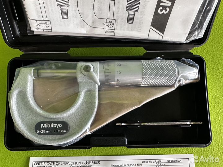 Микрометр 0-25 мм 0,01 мм Mitutoyo 103-137(Япония)