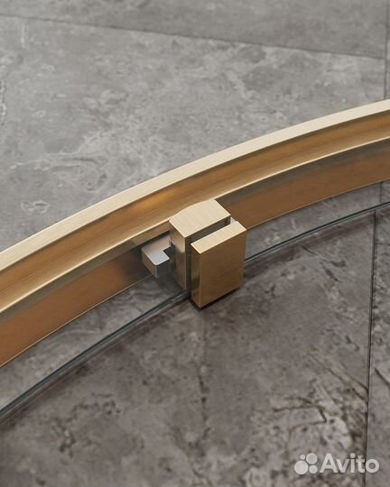 Душевой уголок Cezares Molveno 110x110 molveno-R-11-90+20-C-boro-IV профиль Брашированное золото сте