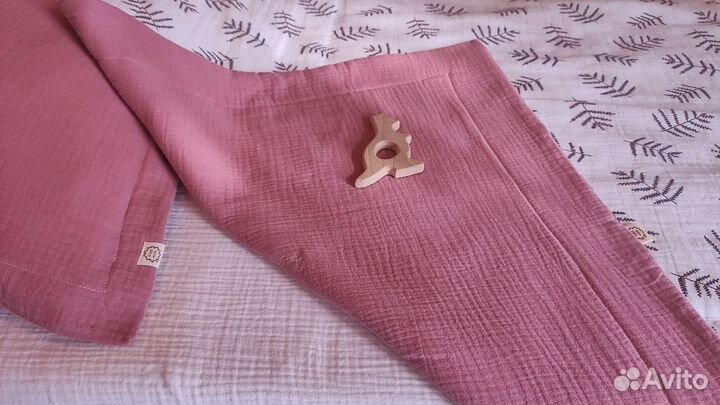 Муслиновый плед с льняным утеплителем