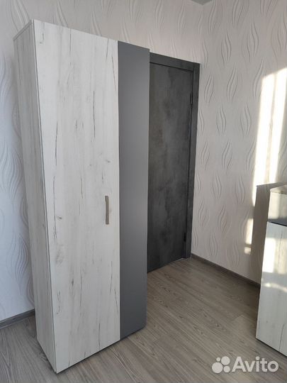 Мебель для прихожей цвет дуб белый/серый шифер