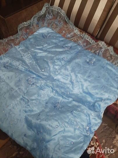 Нарядное одеяло зимнее на выписку для мальчика